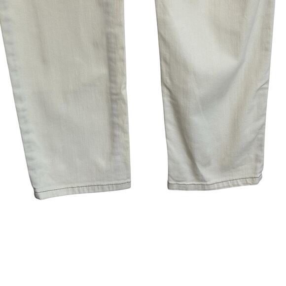 Eileen Fisher Womens Jeans 8 P Off White Slim Straight Stretch Preppy Cotton - Picture 4 of 7